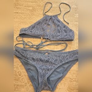 BECCA Sky Blue Lace Swimwear